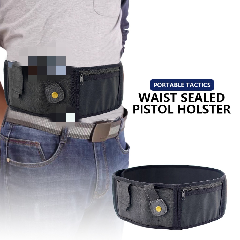 Outdoor Tactical Hidden Abdominal Holster, Portable Tactical Waist Holster, Adjustable Elasticity 02