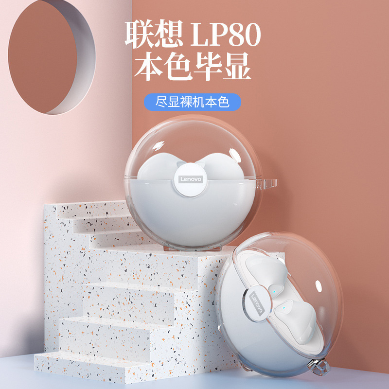 Suitable for Lenovo Lp80 True Wireless Bluetooth Headset Protective Cover Livepods Lp80 Headphone Cover Protective Case Tpu