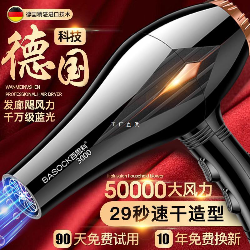 German hair dryer high-power hair salon special barber shop 3000w quick-drying hair care household negative ion mute
