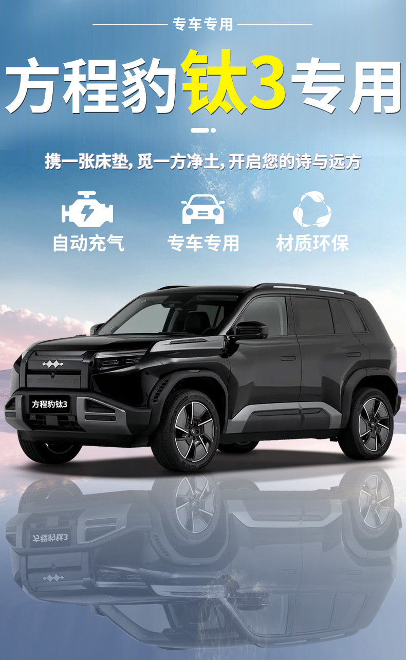 Equation Leopard Titanium 3 Car Mattress Car Inflatable Trunk Air Mattress Byd Car Three Car Rear Sleeping Mat