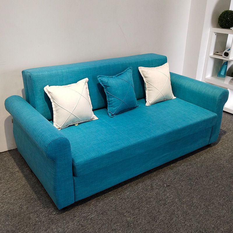 Sofá cama multifuncional plegable sala de estar pequeña casa sentarse y acostarse tela de doble propósito desmontable y lavable almacenamiento sofá cama