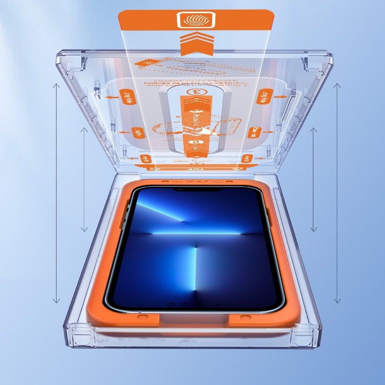 Apple 14/13/12/11PROMAX teléfono móvil templado película xsmax Pantalla Completa luz verde almacén libre de polvo re-comprar molde desnudo