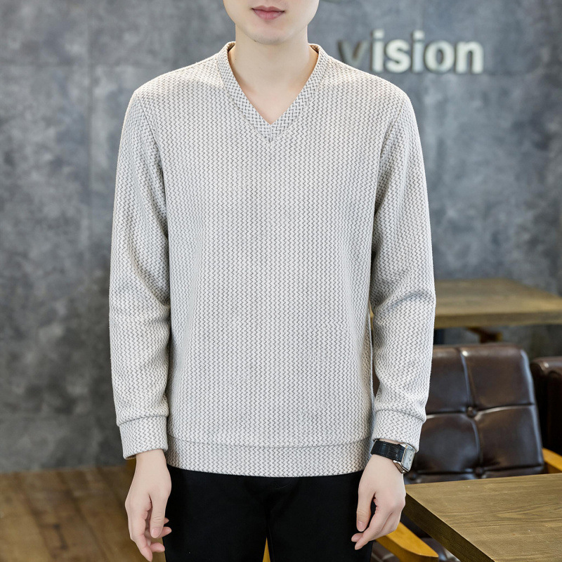 Long-sleeved T-shirt, V-neck sweatshirt, 2026 autumn new collection, warm and stylish T-shirt