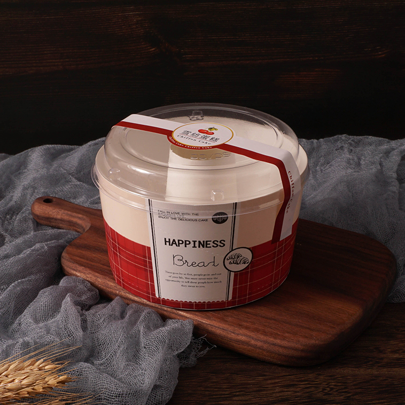 Chifeng molde de taza de pastel hueco 4 pulgadas 6 pulgadas 8 pulgadas chimenea taza de chapa de papel taza de chiffon con tapa al por mayor