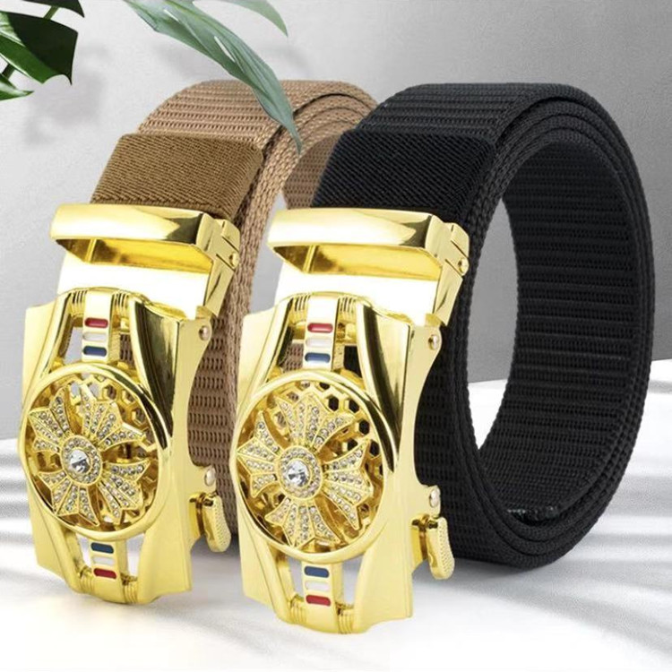 new pattern Shilaiyunzhuan alloy automatic man belt business affairs leisure time Belt canvas belt Manufactor wholesale