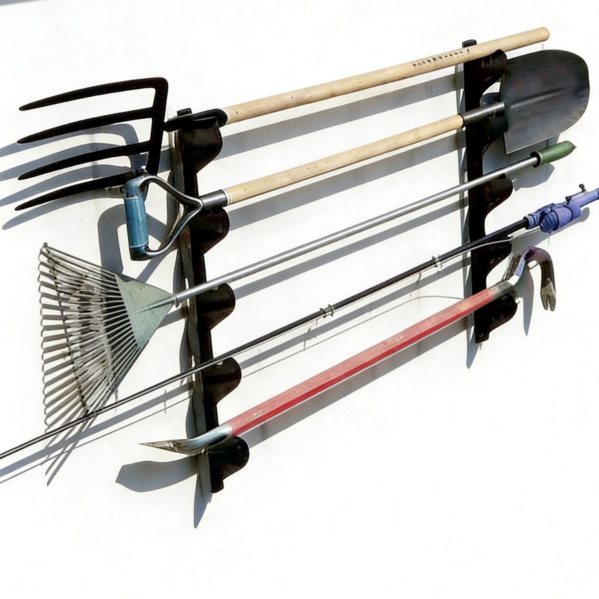 跨境壁挂农具整理花园庭院工具存储支架车库收纳架适用于棚屋车库