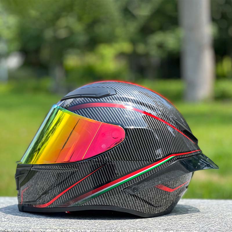 Motorcycle Helmet Personalized Snow House Style with Extended Spoiler