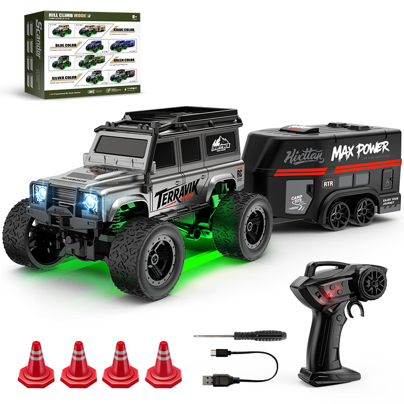 New Model 1:64 Mini Climbing Remote Control Car With Trailer, Full...