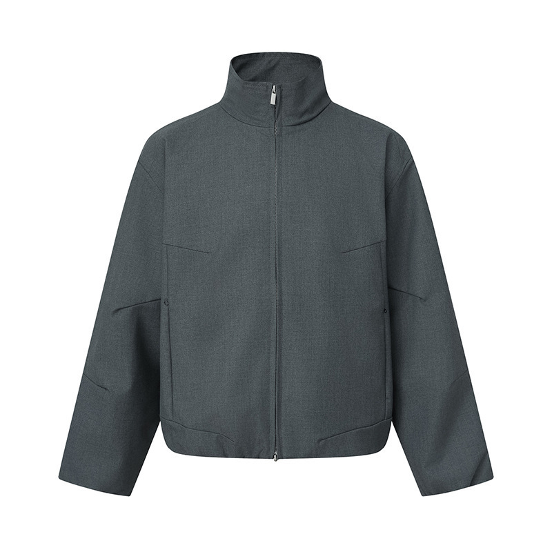 Stand Collar Workwear Jacket for Men, Autumn and Spring Trendy Brand Ins Style, Triple Protection Stand Collar Windbreaker, American-Style Flight Jacket