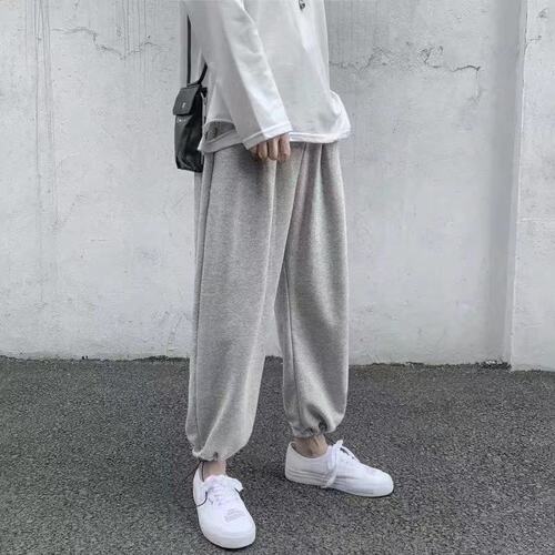 Spring Leisure Loose 9-inch Men's Sweatpants Ins Trend Brand Ankle Sports Pants Summer Grey Pants For Men