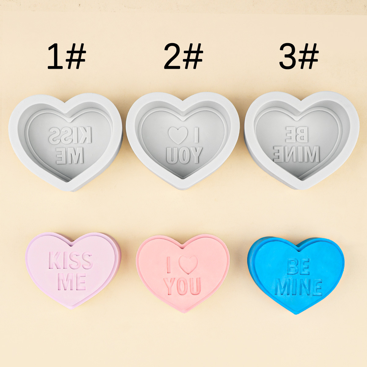 San Valentín letras amor jabón hecho a mano molde de silicona fondant mousse de chocolate molde de pastel molde de vela de aromaterapia