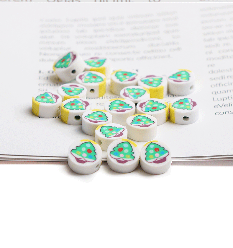 1 Piece Quantity soft clay Material Christmas Festival 1 Piece Soft Clay Christmas Tree DIY Jewelry Accessories