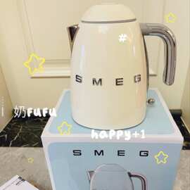 SMEG/斯麦格 KLF03电热水壶家用烧水复古控温不锈钢煮水保温一体