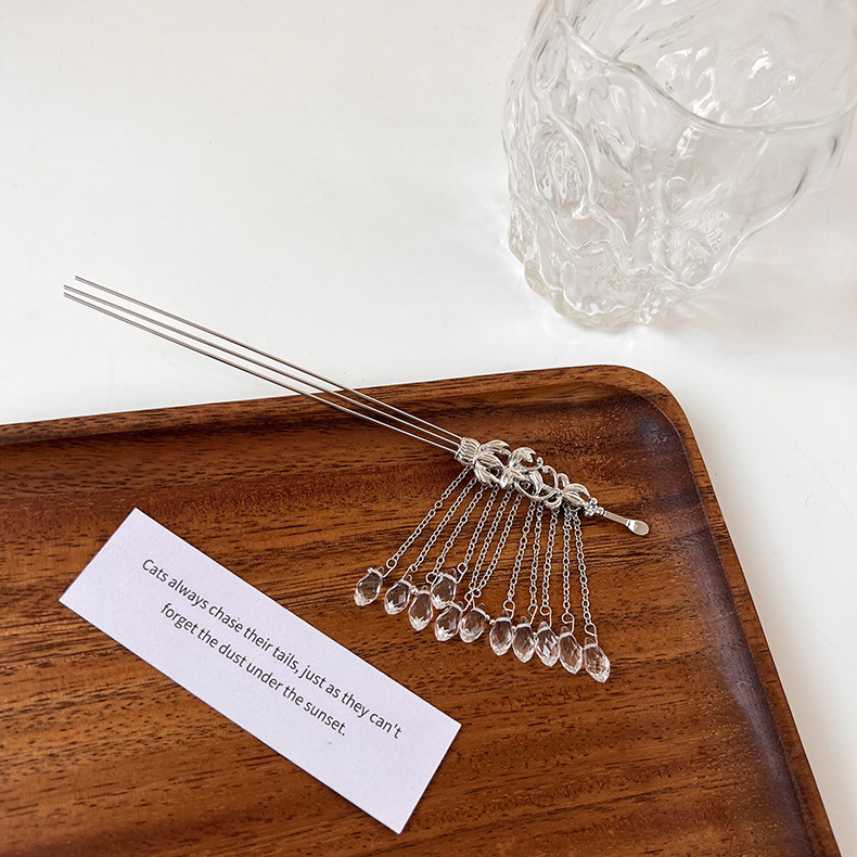 Simplicity modern Metal tassels Hairpin Flaxen Hair Hairpin children fashion Antiquity Headdress Card issuance Hairpin