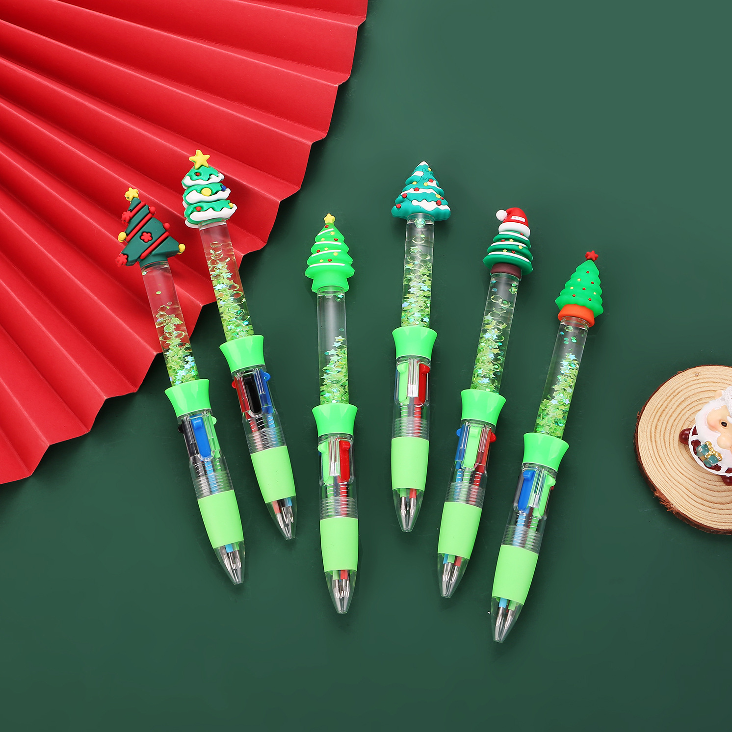 Cute Style 1 Piece Christmas Tree Santa Claus Snowman Christmas Learning Christmas Plastic Cute Ballpoint Pen
