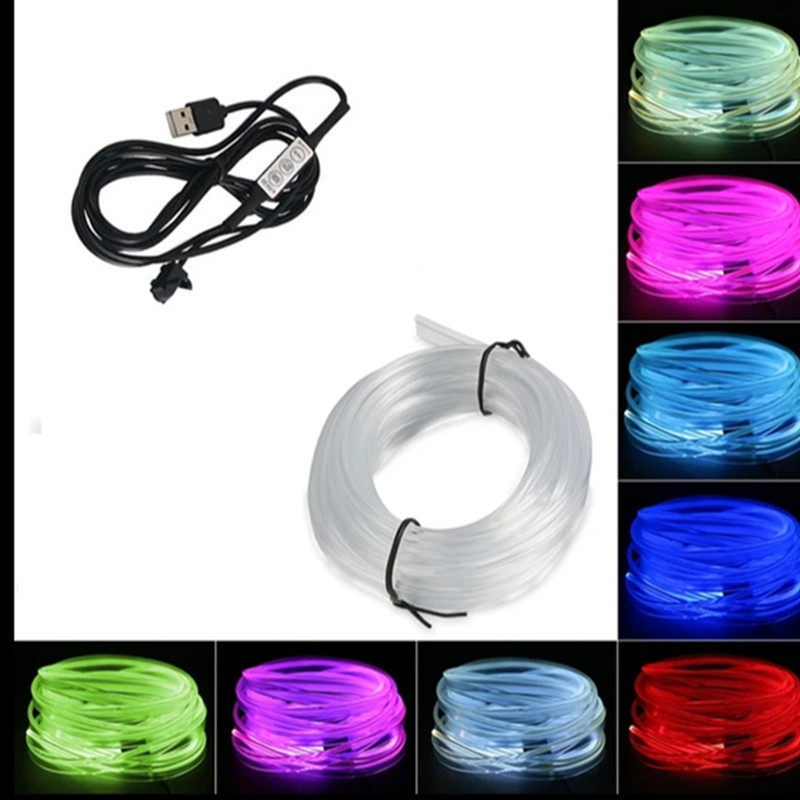 Lámpara de atmósfera del automóvil barra de luz LED luz fría USB luz de atmósfera sin cable inalámbrica correa de luz para automóviles