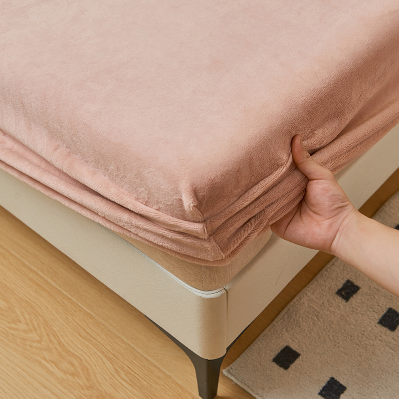 Invierno engrosado cama de leche de camisa una sola cubierta de colchón tres conjuntos de cubierta de cama de estera Memphis transmisión en vivo al por mayor