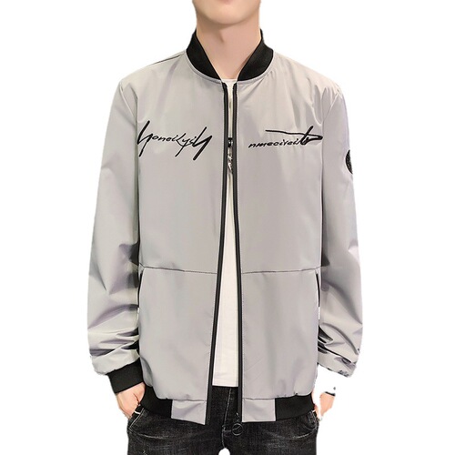 Men's Spring/Fall Coat, Korean-style Trendy Baseball Jacket—Lightweight Casual Sports Jacket for Men in Spring