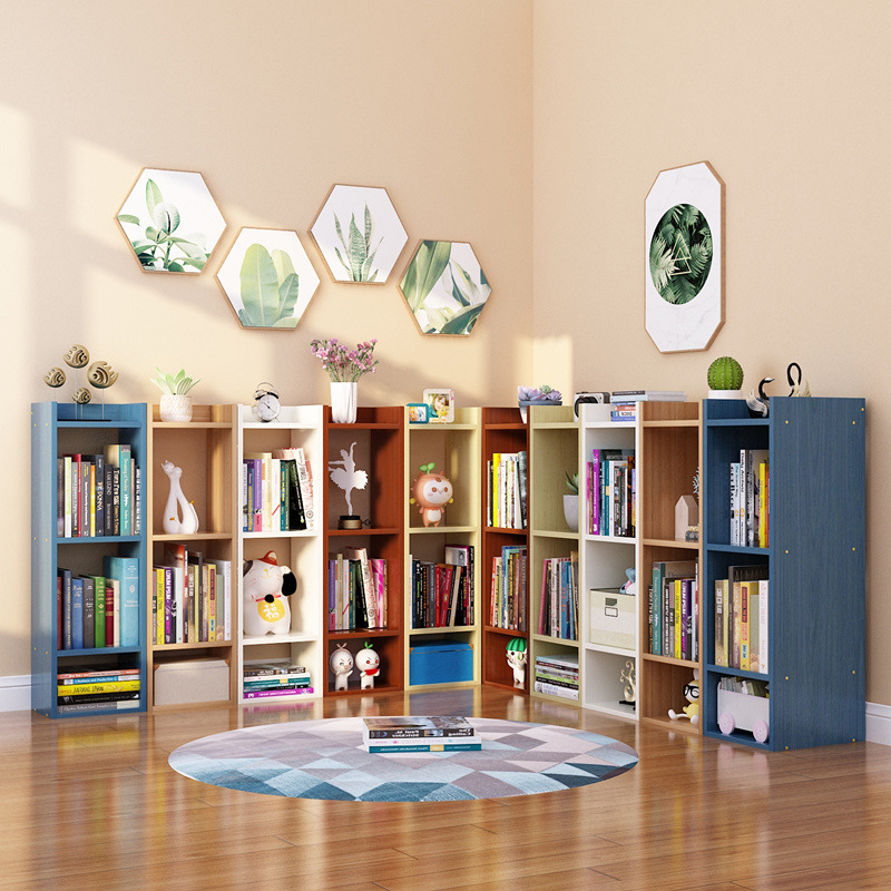 Children's Bookshelf Floor-Standing Wall Bookcase Small Living Room Simple Storage Rack Home Multi-Layer Simple Bedroom Storage Rack