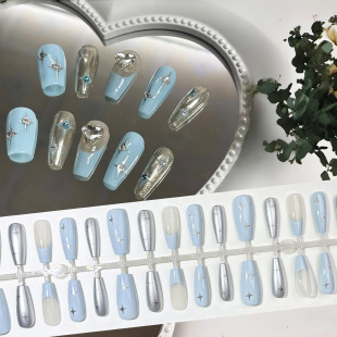 Milk Blue Star Spice Girl Wear Armor y2k High Ins Lady Sweet Nail Art Patch