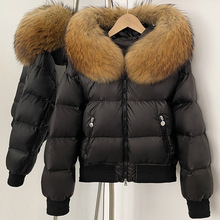 2025新款狐狸毛大毛领冬季女气质休闲显瘦立领百搭短款羽绒服外套