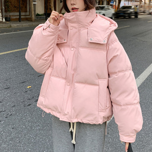 Cotton-padded jacket women's winter 2024 new short thick hooded oversize cotton-padded coat loose coat