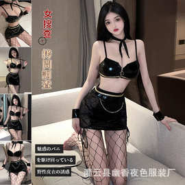 林林婷情趣内衣女性感兔女郎制服诱惑角色扮演紧身漆皮套装2633