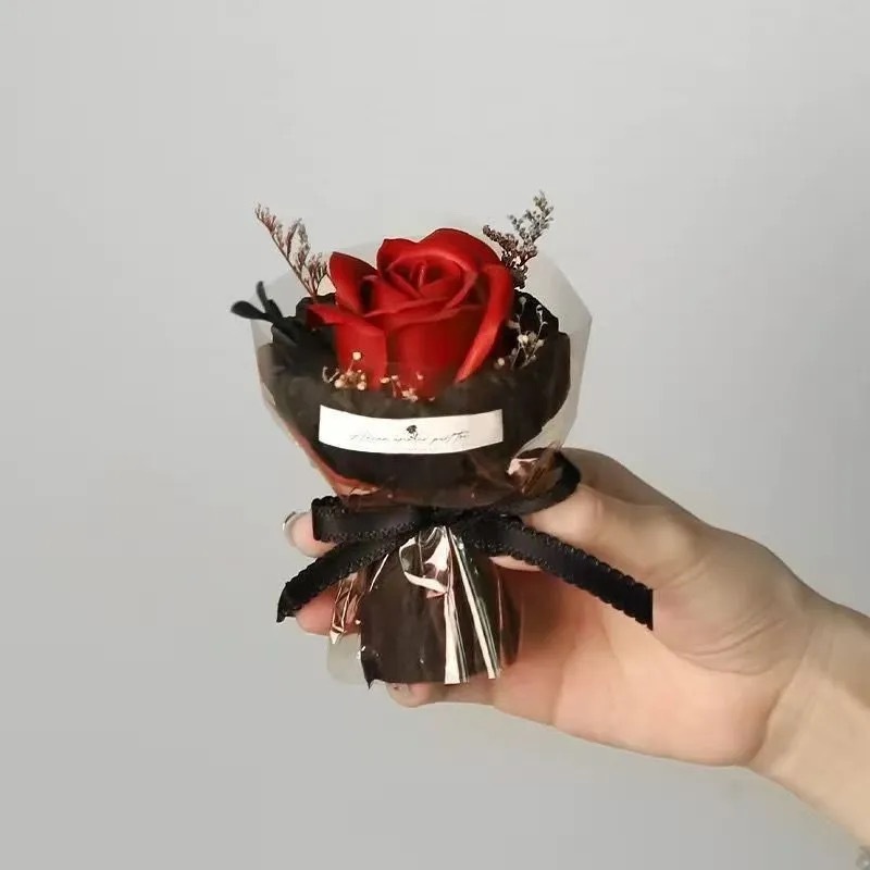七夕教师节礼物迷你口袋见面小花束玫瑰向日葵永生花仿真花伴手礼|undefined