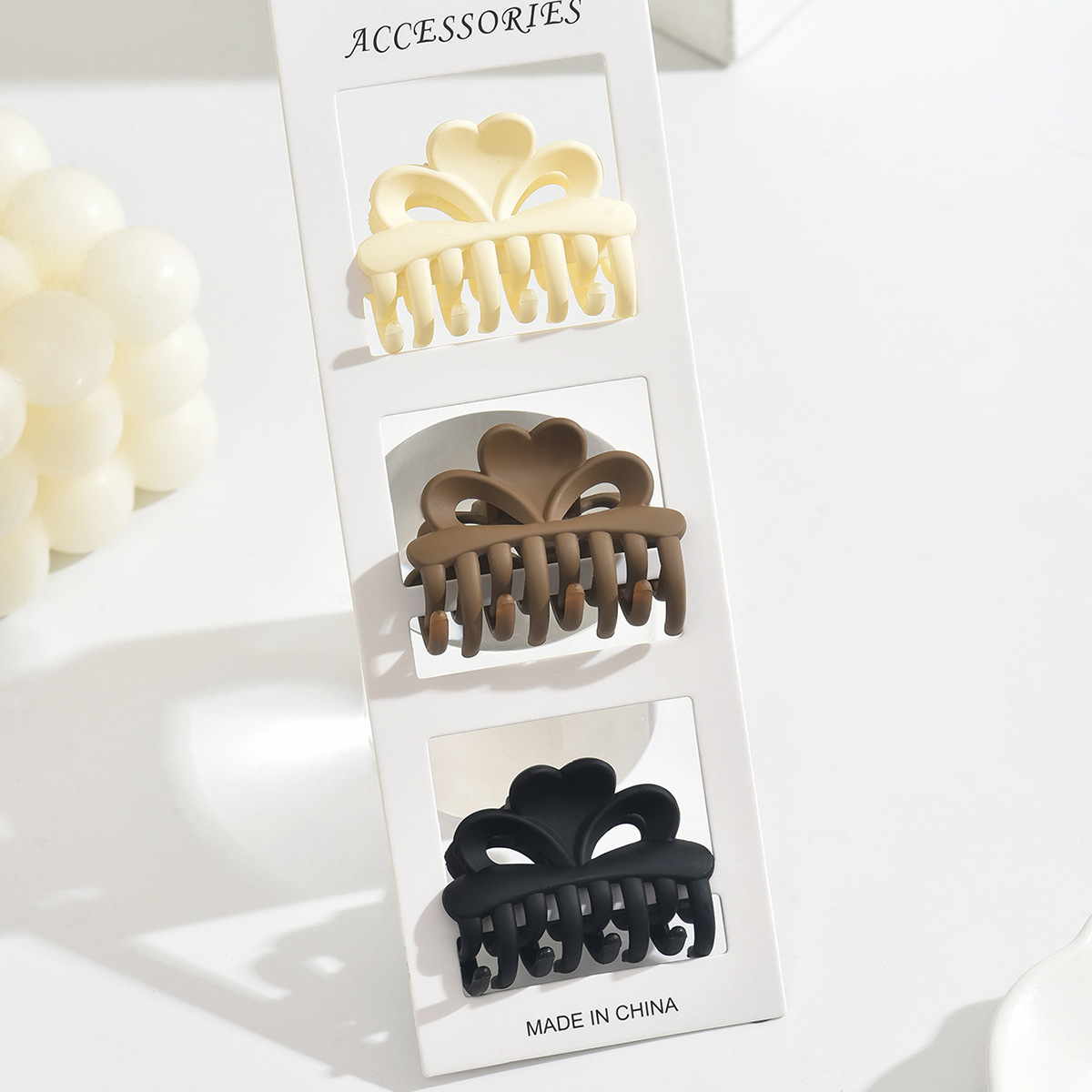 Doble fila de dientes clip de cabello medio clip de cabello de plástico esmaltado para mujeres cabeza trasera clip de cabello adornamiento clip de cabello 4.5CM