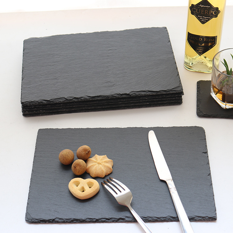 Black slate plate Coaster Hotel Supplies slate plate slate plate Black slate plate Coaster Hotel Supplies slate plate slate plate