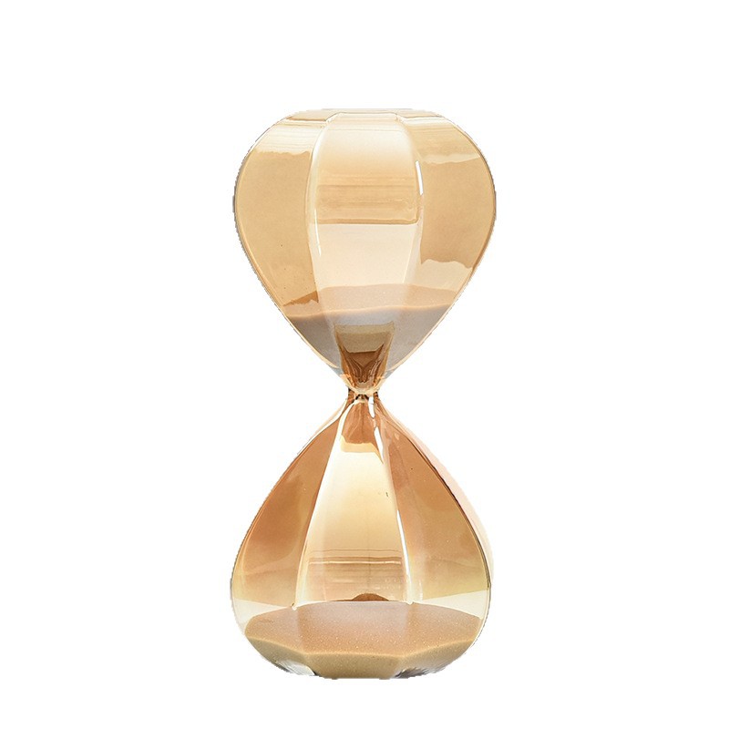 Nórdico hogar oro diamante vidrio reloj de arena temporizador de regalos creativos adornos coloridos 15 puntos reloj de arena lote de fábrica