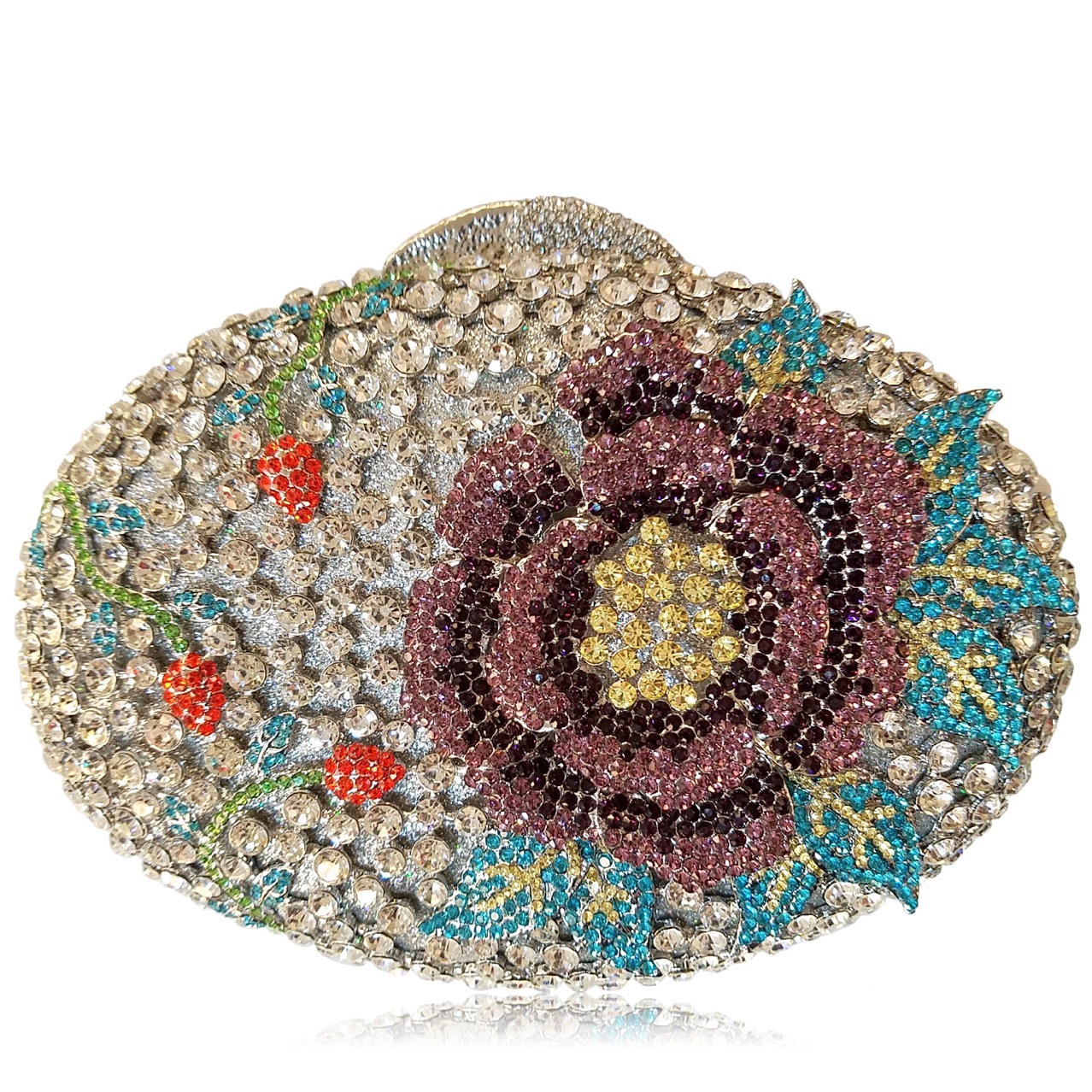 Huevo de ganso, una flor con diamantes, bolsas de cena, bolsas de diamantes transfronterizas, bolsas de joyas, bolsas de mano, bolsas de embrague