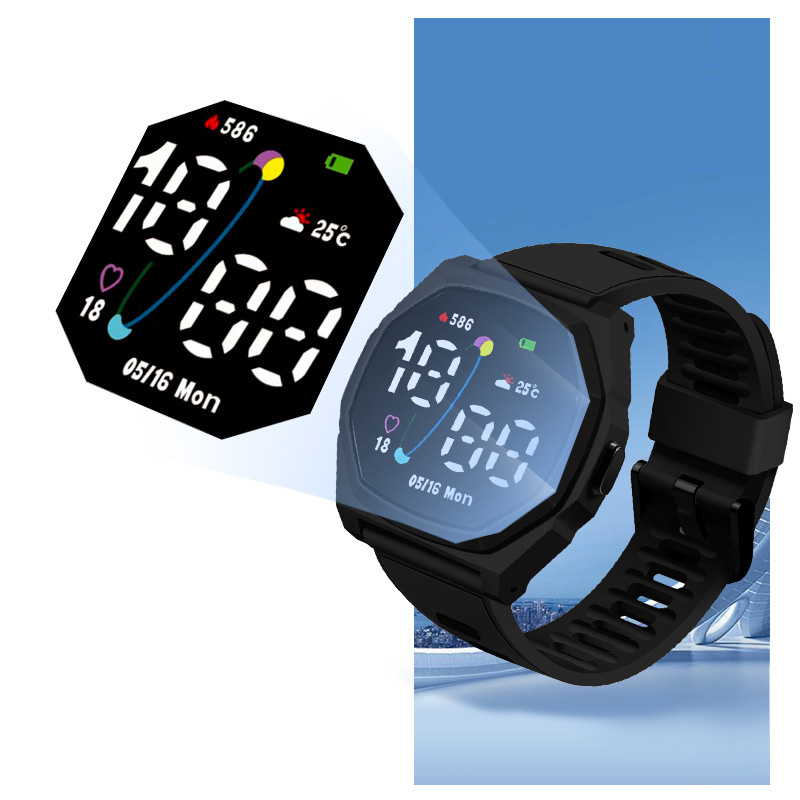 Transfronterizo nuevo clásico retro casual LED moda táctil reloj electrónico Estudiante hombres y mujeres reloj deportivo digital