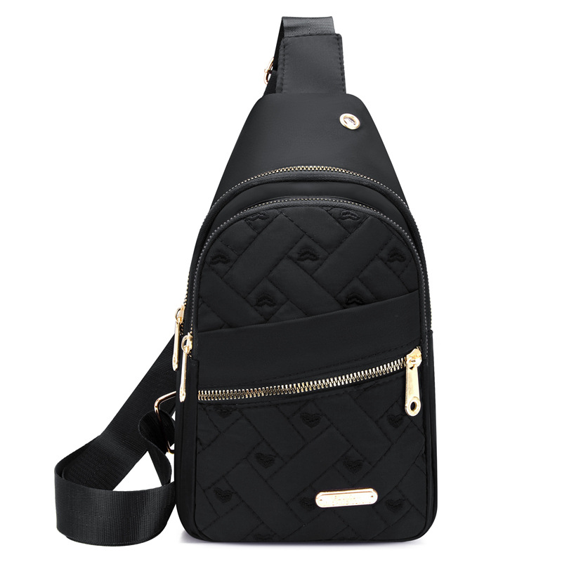Nueva moda casual bolso de mujer multi-capa bordado hilo estilo coreano bolso de hombro simple mujer de mediana edad bolso de pecho de la madre