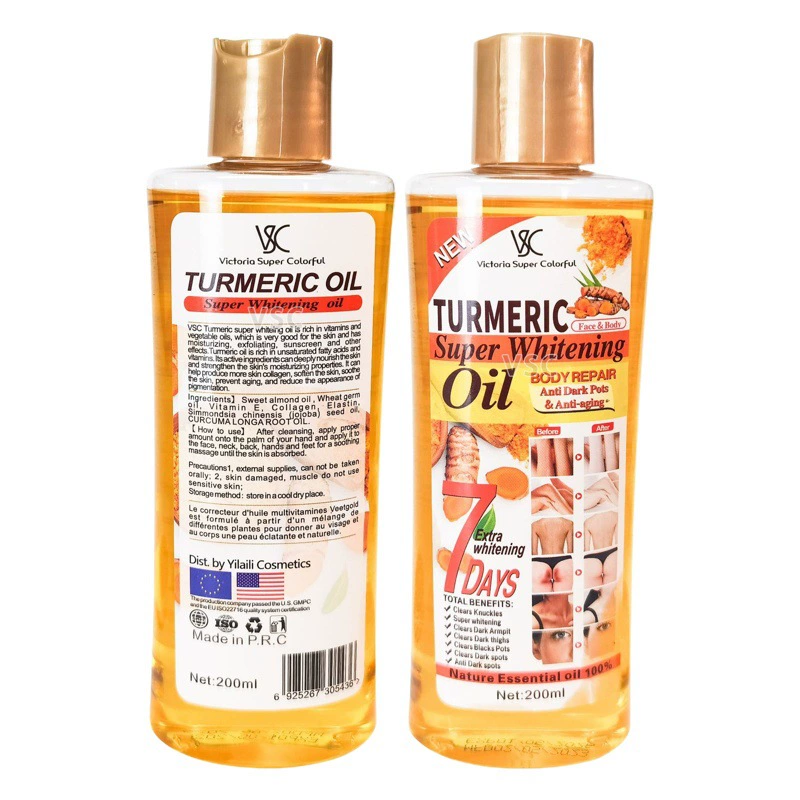 Трансграничное экспортное 7-дневное эфирное масло куркумы, увлажняющее и разблокирующее, нагревательное имбирное масло, массажное масло для всего тела, 200 мл