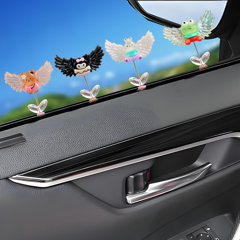 Adornos del automóvil, consola central, accesorios de la pantalla del automóvil, decoración del monitor de la computadora, ala pequeña del automóvil, adornos