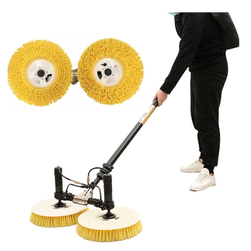 Solar Photovoltaic Panel Cleaning Robot Handheld Device Brush Manufacturer Foreign Trade Overseas Amazon Tool Double-Headed