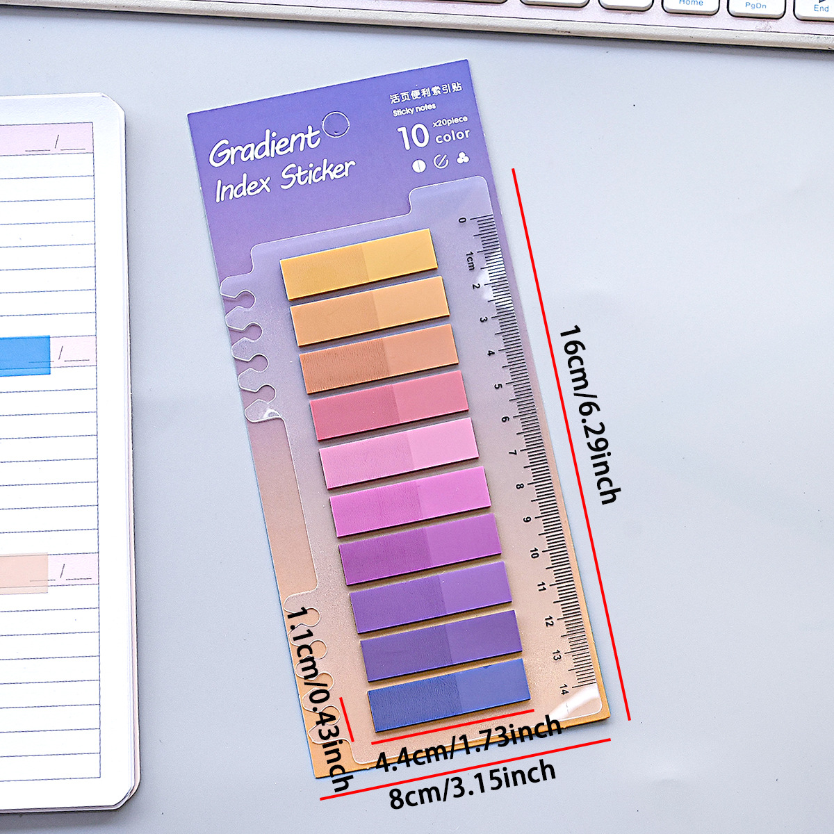 Venta al por mayor transfronteriza Xiyin Morandi Color Pet Post-it Pegatinas de índice transparente Pegatinas de notas adhesivas