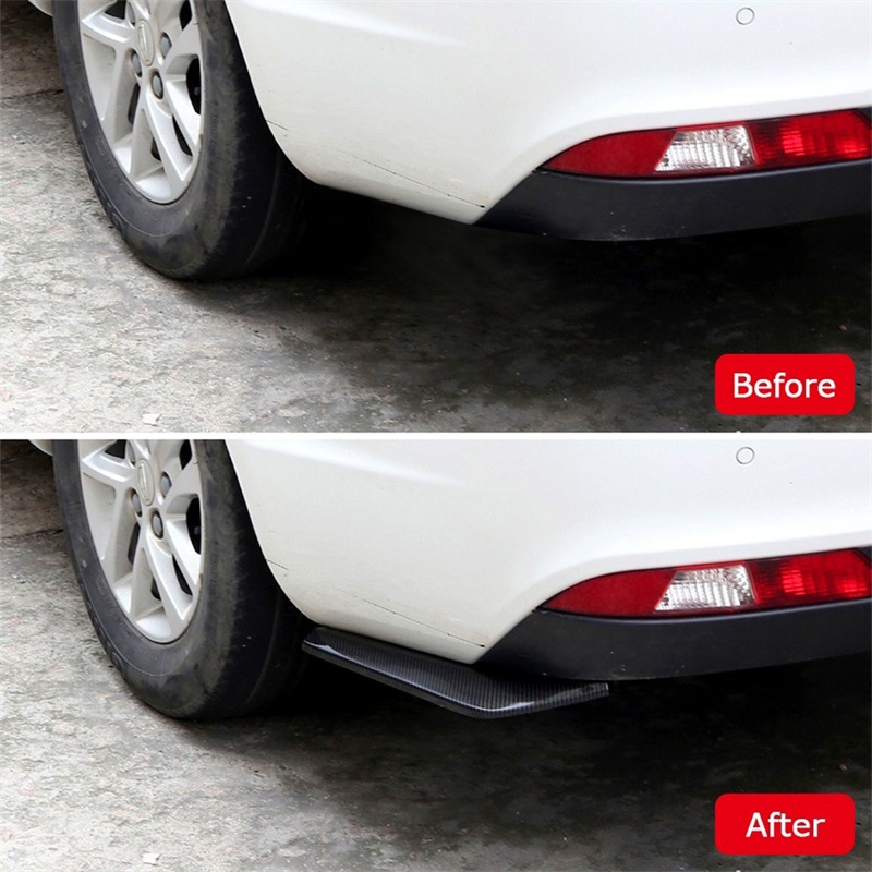 Cross-Border Hot-Selling Car Universal Rear Corner Carbon Fiber Black Universal Rear Lip Anti-Collision Rear Spoiler Exterior Modification Parts