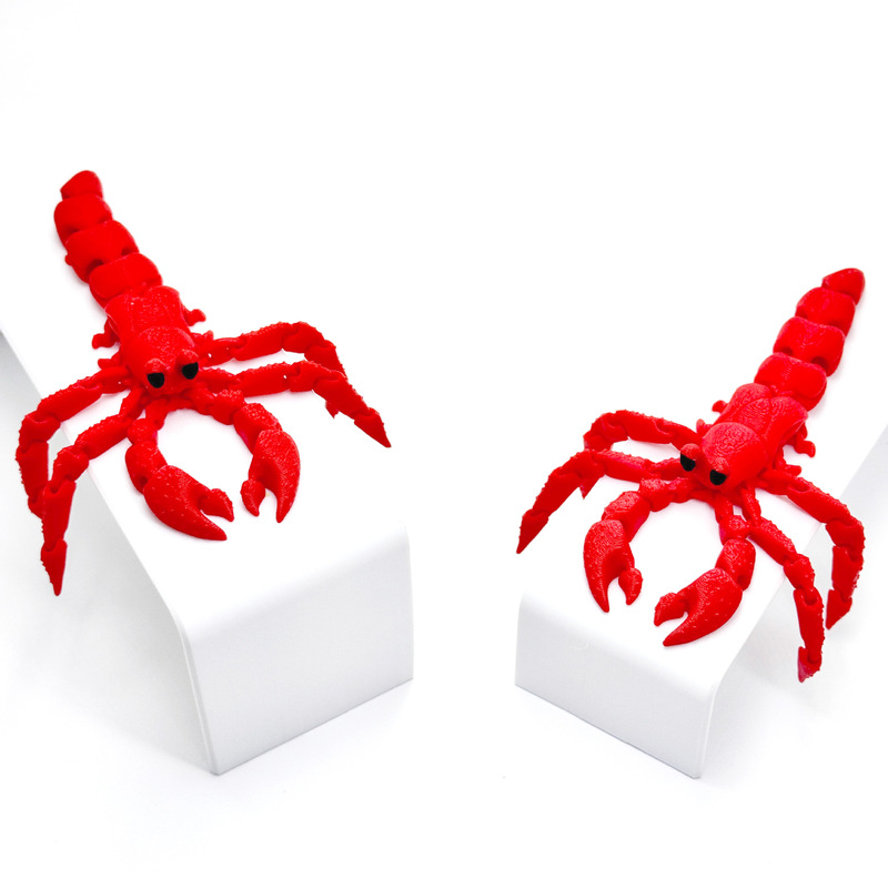 3D打印寄居蟹铰链结构可动摆饰TIKTOKTEMU3D打全身关仿真可动模型|undefined