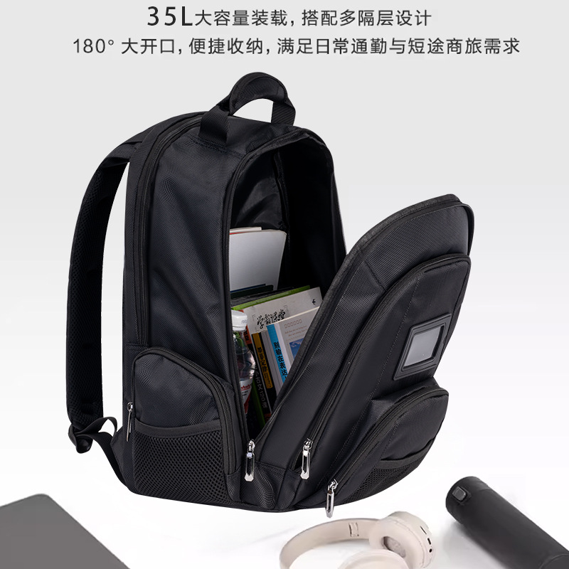 Mochila para Laptop de Tela de Oxford, Multicapa, Gran Capacidad, para Escuela y Viajes