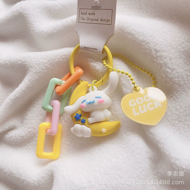 Картунный брелок (Sanrio) милый подвес для сумки и машины, 10 × 7 × 3 см, 30 г, разные цвета