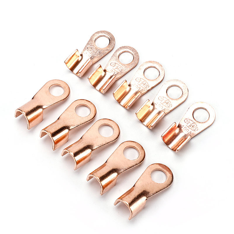 伊莱科OT-60AOT系列端子头开口紫铜接线端子铜鼻子50个装