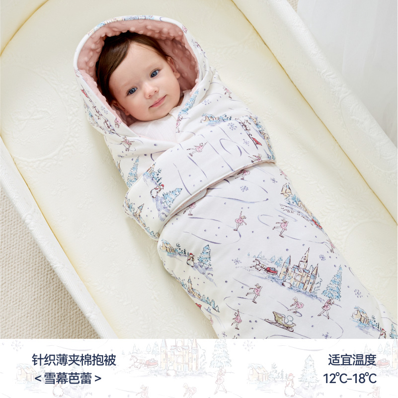 얇은 누빔 이불 - 스노우 커튼 발레 [권장 온도 12-18℃】