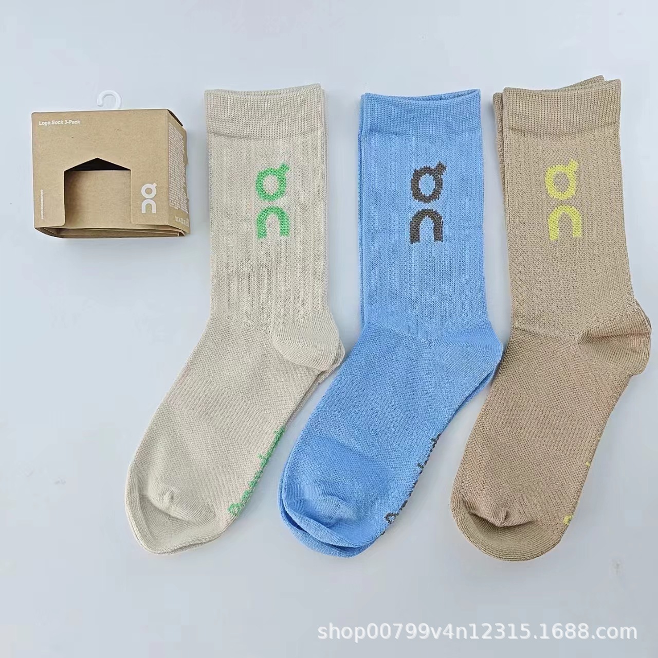 オンソックス 3足組 オンランニング カップルソックス ランニング 男女兼用 おしゃれソックス おしゃれ ミドルソックス スポーツ 吸汗性