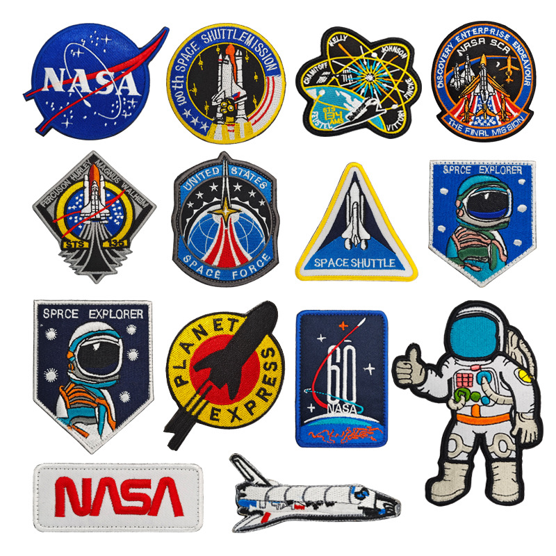 NASASpace Agency Morale Badge Embroidered Velcro Astronaut Armband Apollo Patch