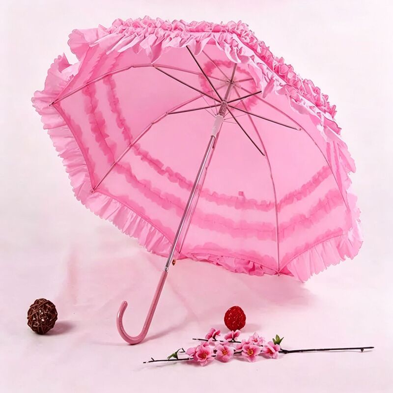 Lace Princess Umbrella, Lolita Umbrella, Lolita-Style Umbrella, Straight Handle Umbrella, Wedding Umbrella, Bridal Umbrella, Vintage Long-Handle Umbrella Lace Princess Umbrella, Lolita Umbrella, Lolita-Style Umbrella, Straight Handle Umbrella, Wedding Umbrella, Bridal Umbrella, Vintage Long-Handle Umbrella