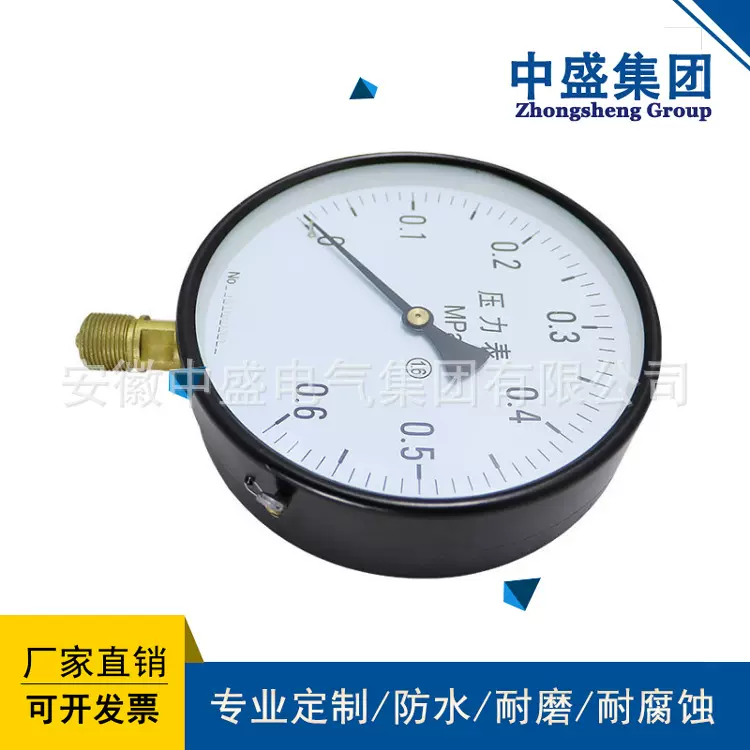 膜片压力表YFP-100 0`1.6MPa SUS304 M20*1.5