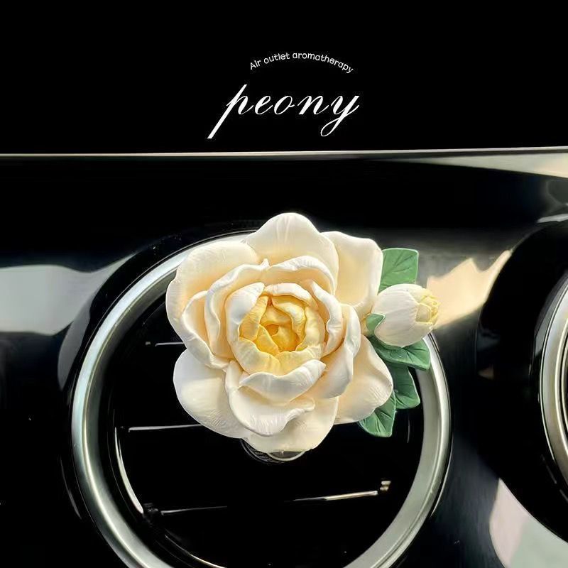 ジャスミンカーアロマセラピーカーエアコン吹き出し口香水車内装飾クチナシの花ディフューザーストーンフレグランス|undefined