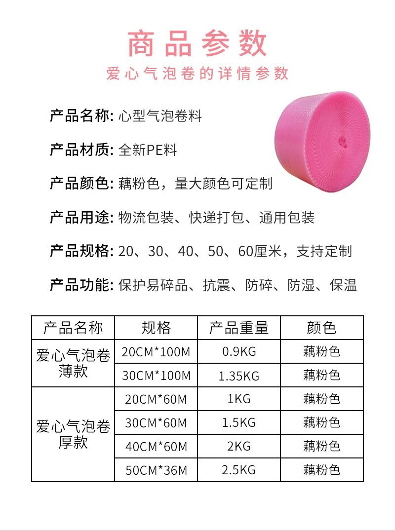 粉色气泡膜详情4